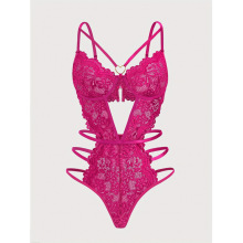 V 20424 Deep V Lace Tie Bodysuit �� V �ٽz�����B�w�¿羳