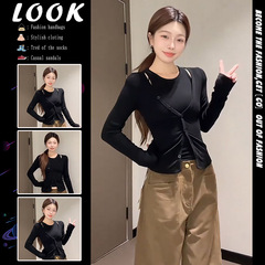 甜酷时尚套装气质长袖通勤开衫女秋季纯色百搭紧身吊带背心两件套