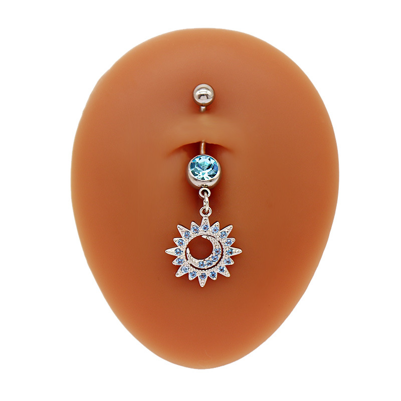 Schmetterling Blume Bauchnabelpiercing Trendiger Navelschmuck_voghion.com