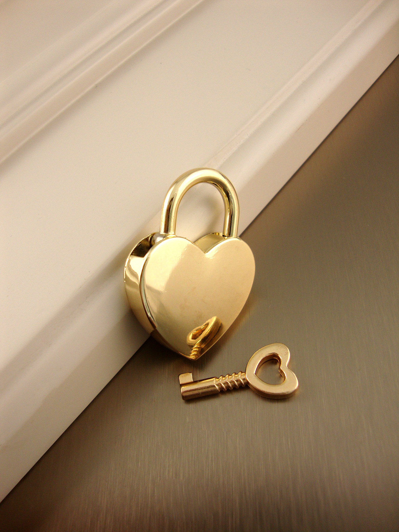 S004 하트모양 자물쇠 [라이트골드]~핫세일