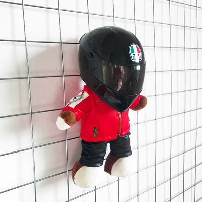 travel trunk decoration rally: Motosiklet dəbilqələri - height-28cm-pink-red-skin-bearagv-matte-black