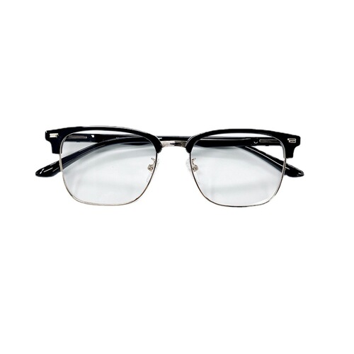New Retro Brow Frame TR Metal Frame, Casual Business Half-Rim Anti-Blue Light Single Vision Can Fit Myopia 2209
