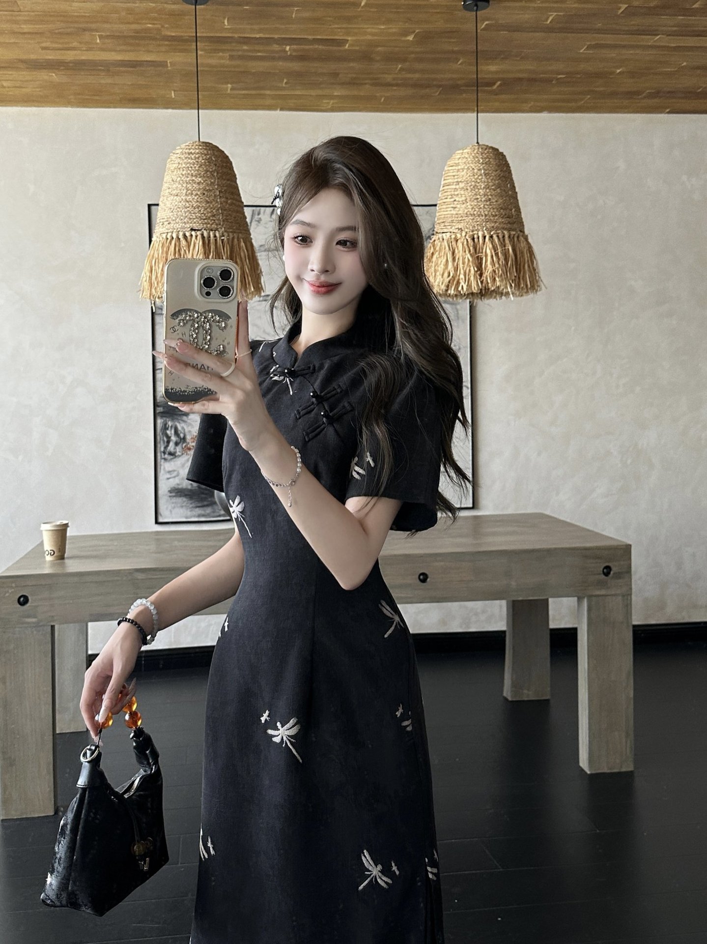 GraceChic New Chinese National Style Buttoned Cheongsam For Women Summer Plus Size Slimming High-end Elegant Long Dress_voghion.com