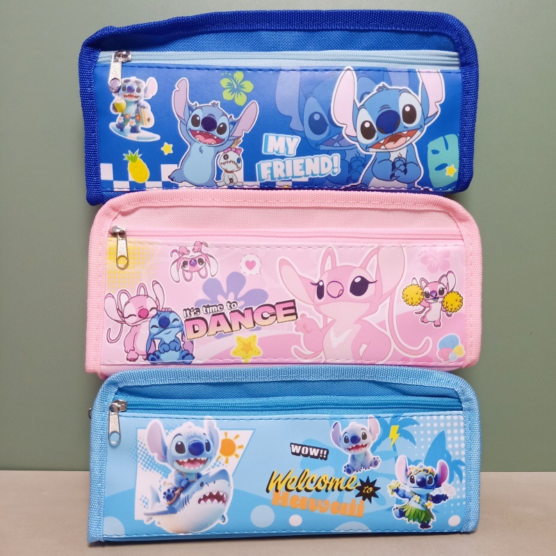 外贸太空人宇航员双层笔袋史迪仔独角兽文具收纳袋儿童铅笔袋奖品