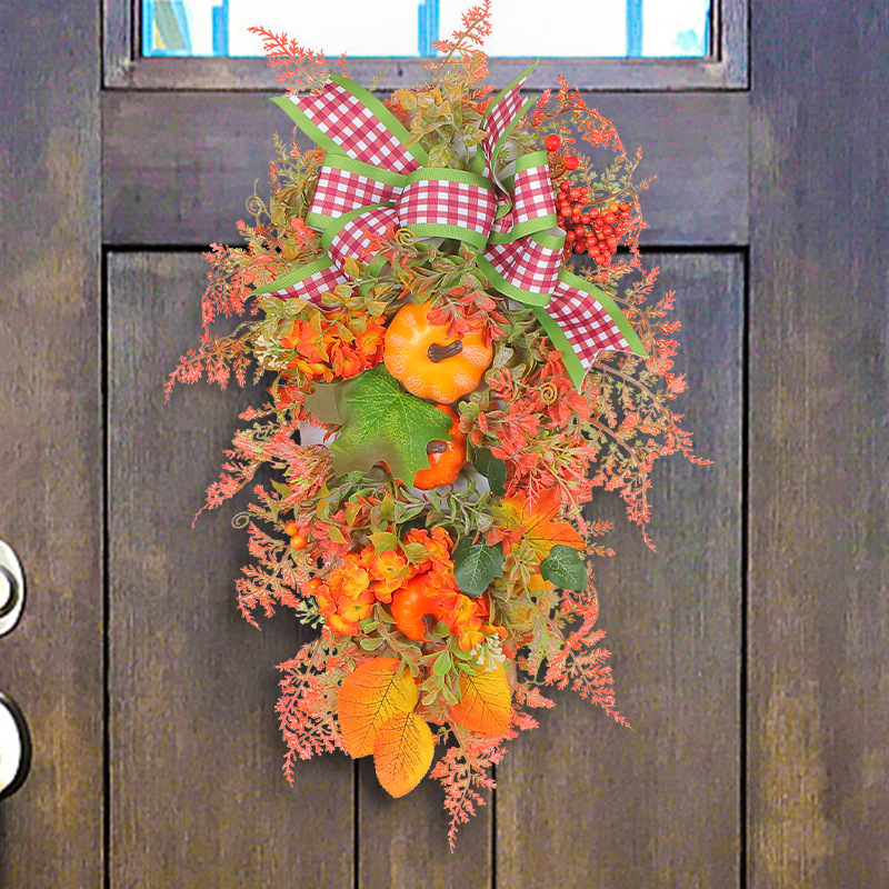 Hong Kong amor guirnalda de Navidad Otoño de Acción de Gracias guirnalda de calabaza arco artificial Garland puerta colgante decoración nueva