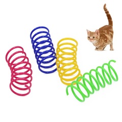 ペット猫猫のおもちゃスプリングジャンプカラフルなプラスチックローリングおもちゃペット用品ミニ面白い猫カラフル
