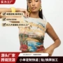 无袖跨境辣妹露脐打底衫