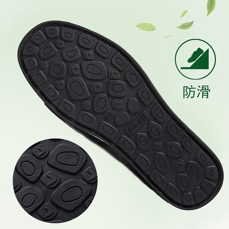 手工千层底老北京布鞋男休闲一脚蹬老布鞋防臭艾草软底爸爸防滑鞋|undefined