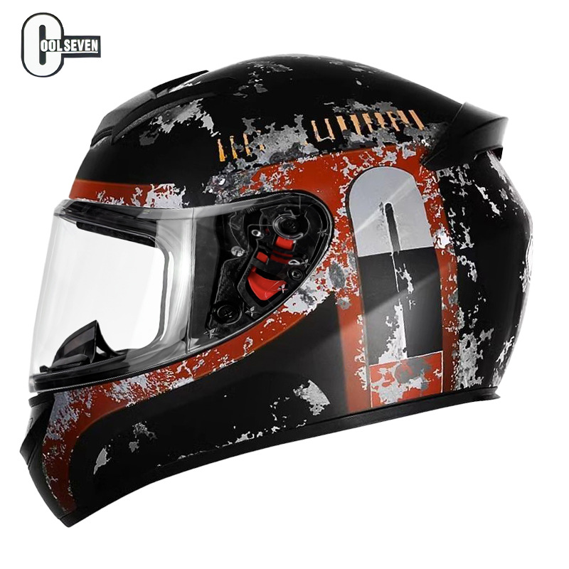 Casco de motocicleta Casco de motocicleta Casco completo para hombres y mujeres Four Seasons Fábrica general Comercio exterior Casco de seguridad DOT Estándar nacional Clase A Certificación 3C