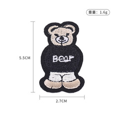 Jinxuan cartoon bear computer embroidery patchwork fabric patch clothing accessory patchwork embroidery fabric patchwork patch