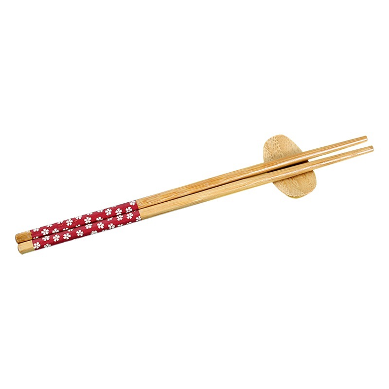 Alishan palillos de bambú para el hogar Nanzhu palillos de impresión de cinco colores flor de cerezo vajilla japonesa puesto de suministro pequeño al por mayor
