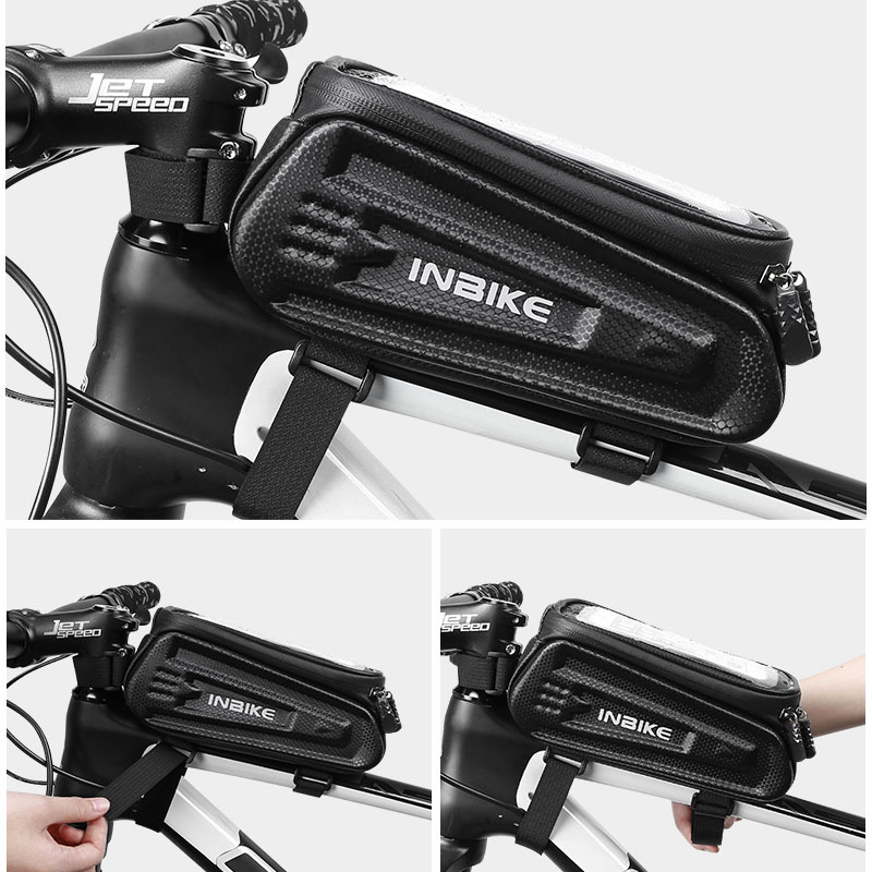 INBIKE硬壳自行车上管包EVA防雨骑行包 手机触屏前梁包可定制