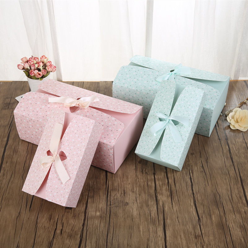Creative Underwear Scarf Activity Promotional Products Folding Packaging Box Cardboard Color Printing Fashion Storage Color Box Ribbon Sealing
