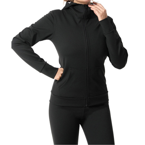 Cross-border sweaty yoga clothing silver-coated zipper fitness sweatshirt women's sports fitness training clothing outer wear suit clothing