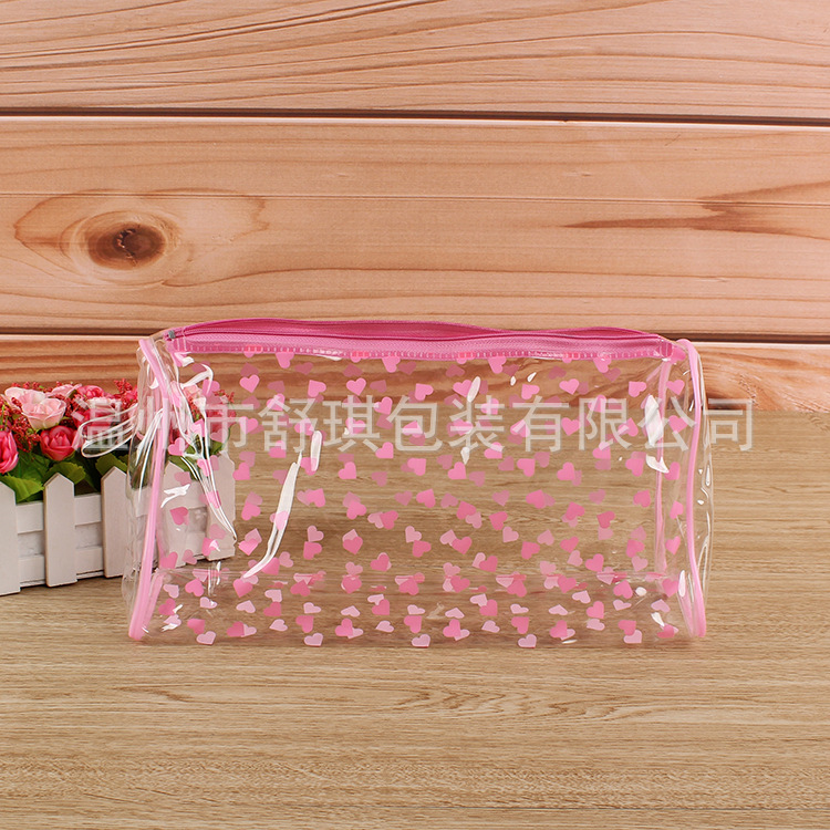 PVC立体拉链袋 透明软胶塑料化妆品包装袋 彩印包装袋加印logo