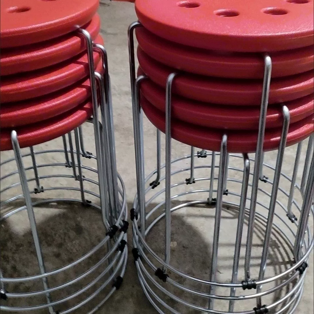 Очень толстый усиленный стальной табурет, пластиковая скамейка для ларей, круглый коммерческий табурет для ресторана, банкетного зала, набор из десяти штук.