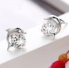 Earrings, small accessory, zirconium, wish, wholesale