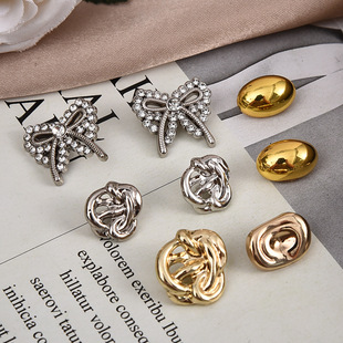 Metal suit, set, golden silver decorations, high-quality style
