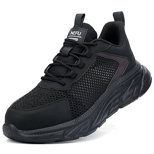 Jeff's new labor protection shoes for men in summer, breathable, lightweight, deodorant, steel toe, anti-smash and puncture-proof, women's safety work shoes