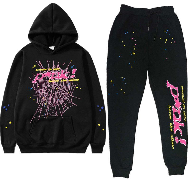 Conjunto preto rosa malha rosa / S
