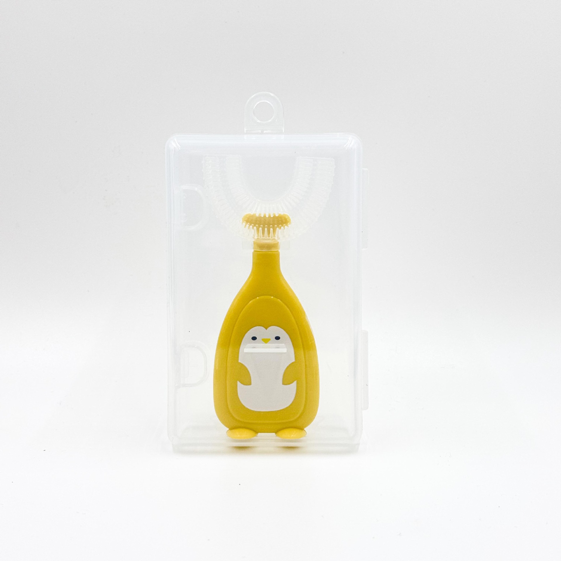 Nuevo cepillo de dientes en forma de U para niños, cepillo de dientes de silicona con cerdas suaves, herramienta de limpieza bucal para bebés, cepillo de dientes de sujeción oral, venta al por mayor.