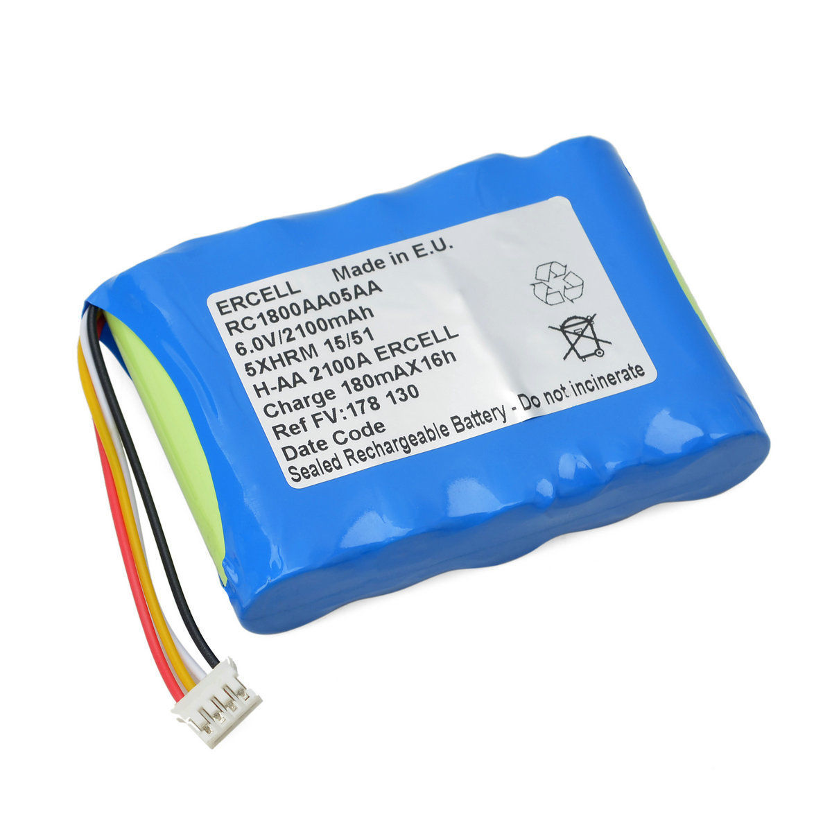 适用费森尤斯阿吉注射泵RC1800AA05AA镍氢AA1800mAh 6V电池