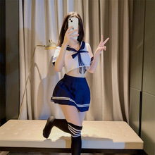 大码200斤清纯学生装性感水手服情趣内衣制服诱惑纯欲套装A76JK