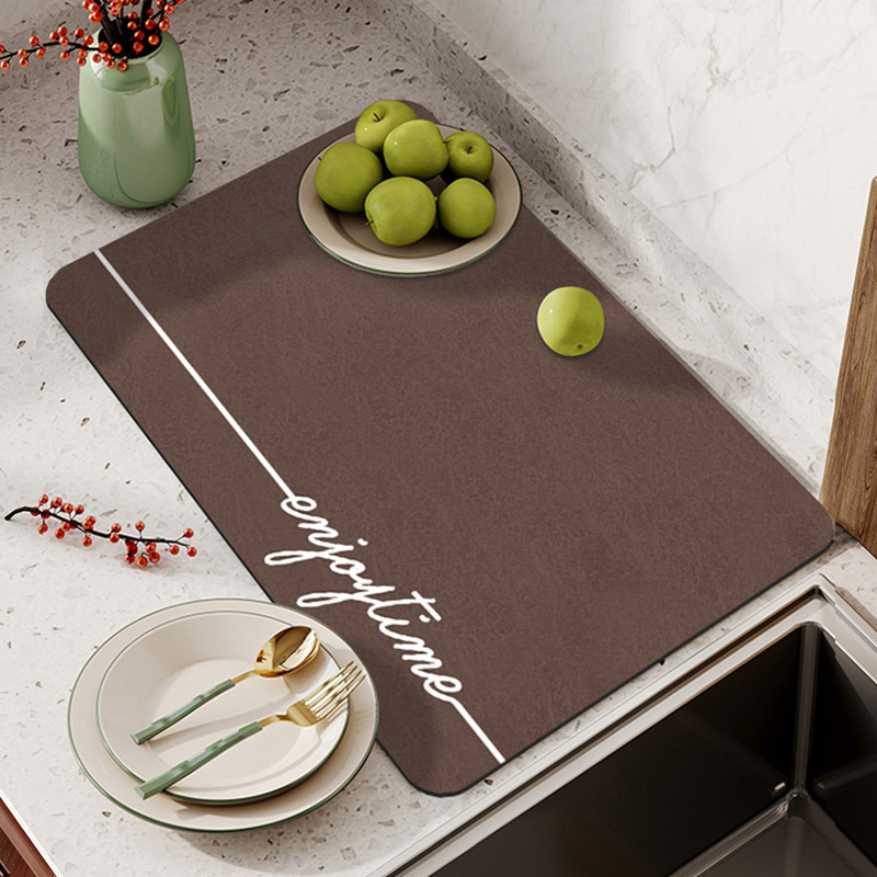 Máquina de café transfronteriza, mesa de comedor, almohadilla antideslizante, tazón de barro de diatomeas, almohadilla de secado de succión, encimera de cocina, almohadilla de drenaje de barra