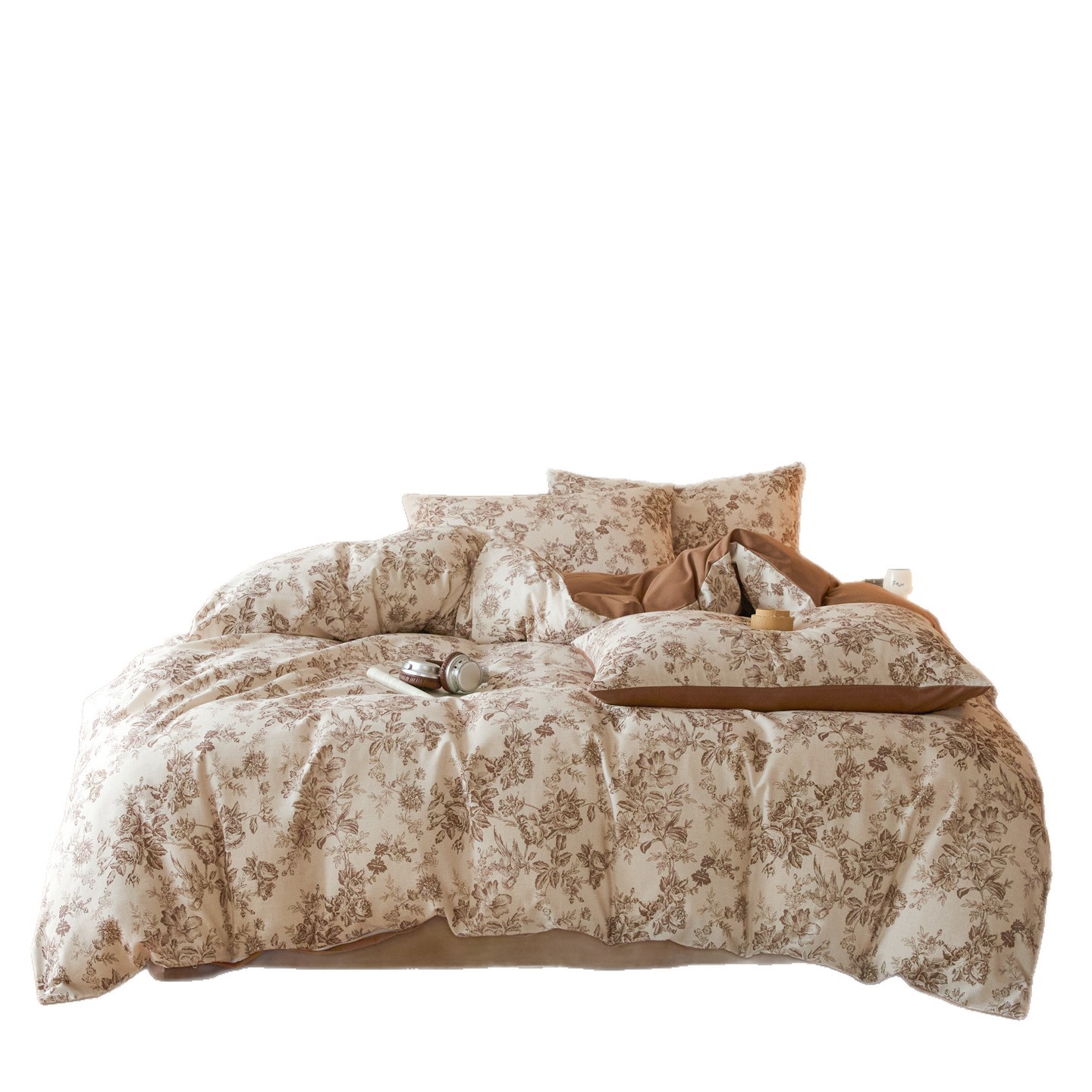 Xinjiang retro algodón de algodón de cuatro piezas A clase madre y bebé sábanas de cama desnudas cubierta ropa de cama de algodón conjunto de tres piezas