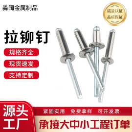 铝铁开口型平圆头抽芯铆钉铝拉铆钉灯笼铆钉开花铆钉