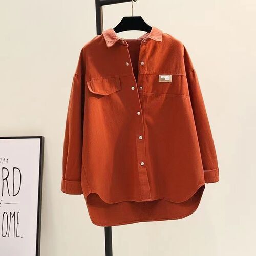 Women's Spring and Summer Thickening Korean Style Loose and Slimming Casual Shirt Women's Outerwear