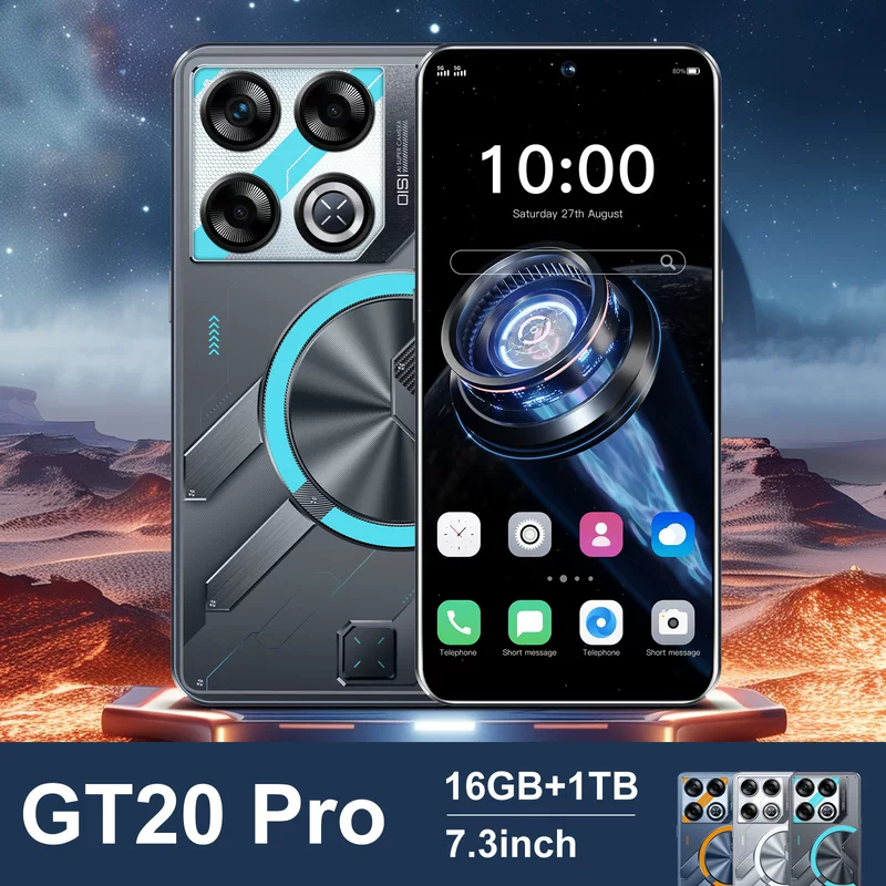 Новый кросс-бордер мобильный телефон GT20 Pro смартфон 16+1Т ПЗУ HD 7.3 большой экран источник производитель (爆款)