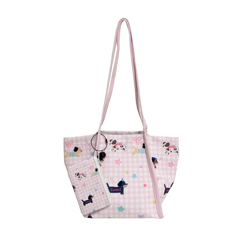 Bolsa de lona de dibujos animados japoneses 2025 nuevo bolso de gran capacidad para estudiantes de escuela primaria bolso de hombro para hombres y mujeres