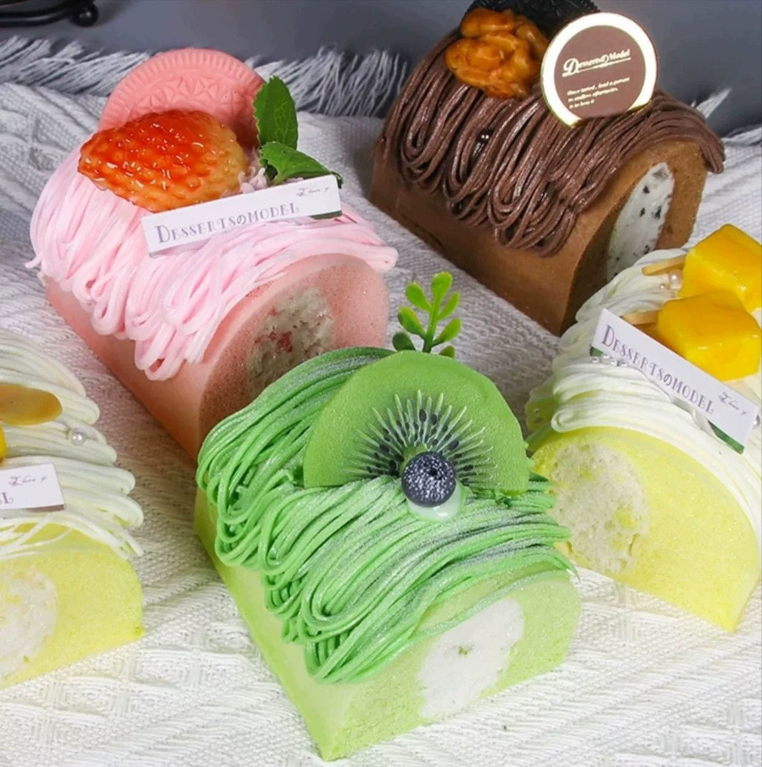 Модель еды фрукты Швейцарский рулет пленка и телевизионный реквизит Окно Дисплей фотография Набор игровой дом еда играть подарки