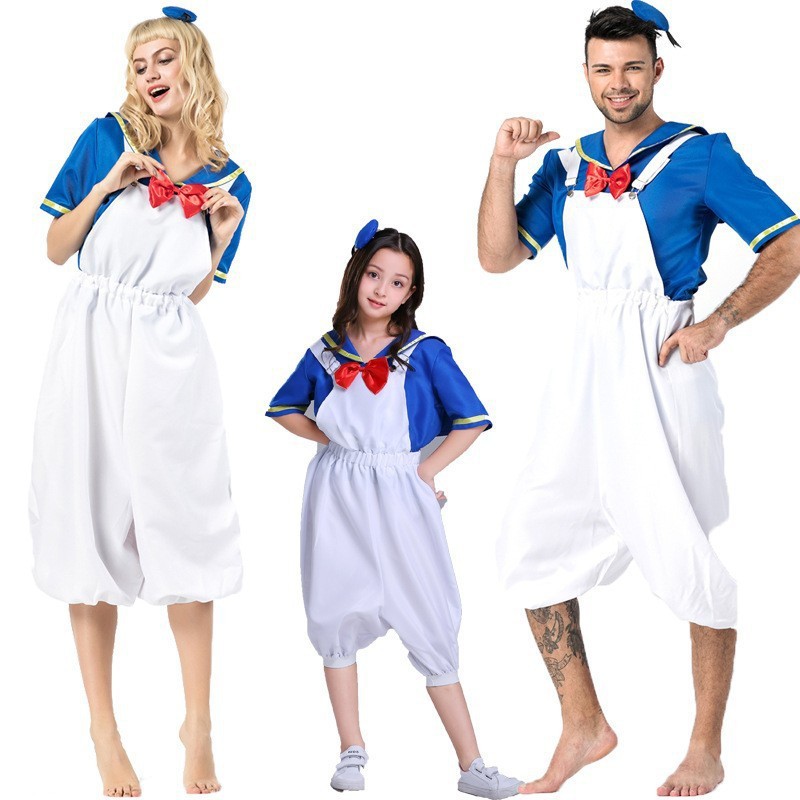June 1 Donald Duck Parent-Child Costume Halloween Performance Animal Navy Sailor Costume COS Anime Costume