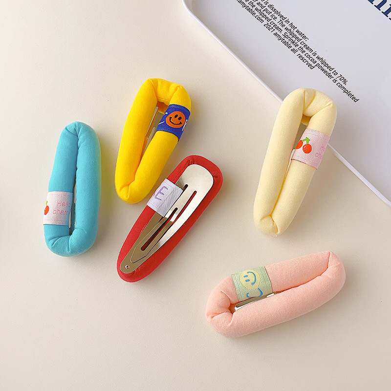 Bubble Sponge Smiley Hairpin Sweet Autumn and Winter Bangs Clip Girl's Side Clip Large BB Clip Wash Hairpin Hair Accessories