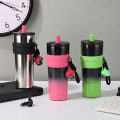 316ステンレス鋼製保温カップ、大容量アイスキューブ保冷カップ、夏用ドーパミンウォーターカップ、ストロー付き