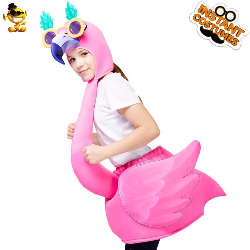 Los niños de Halloween Flamingo traje de la etapa Flamingo rol traje de rendimiento divertido traje de fiesta