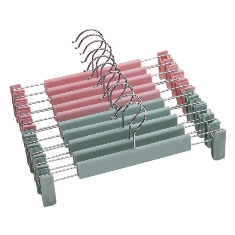 Fuerte sin costuras pantalones esmerilados clip de rack JK pantalones clip de ropa de secado hogar estudiante percha pantalones clip de plástico al por mayor