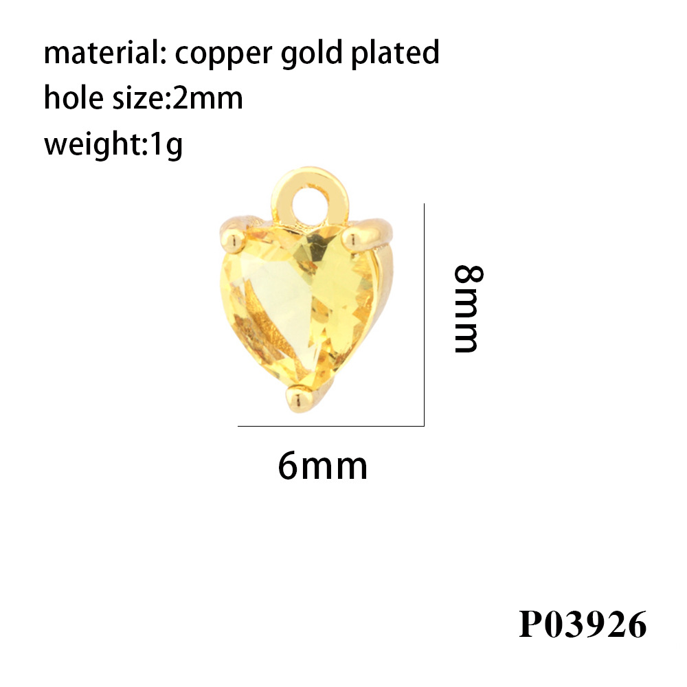 2g Weight Pendant Jewelry Making Type 18K Gold Plated Plating Material DIY Jewelry Accessories Classification 1 Piece Quantity Copper Material Heart Shape Pattern All Seasons Season Simple Style Style 1 Piece Copper 18K Gold Plated Heart Shape Pendant 5