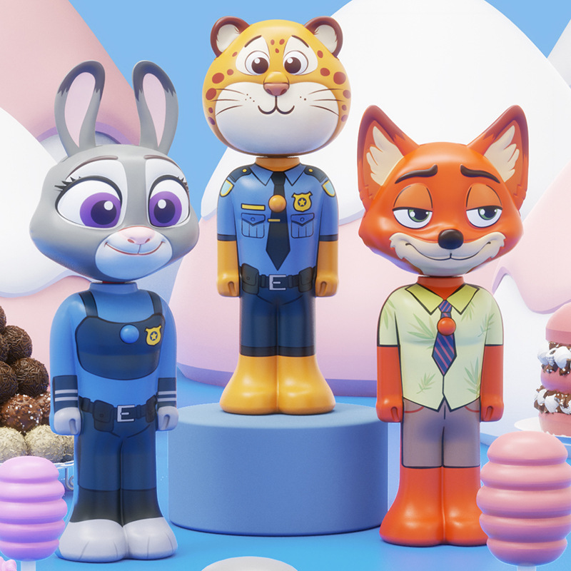 Zootopia Loca 2 netizens Nick Judy deformado cepillo de dientes de pelo suave de pelo fino niños cepillo de dientes retráctil para lavar