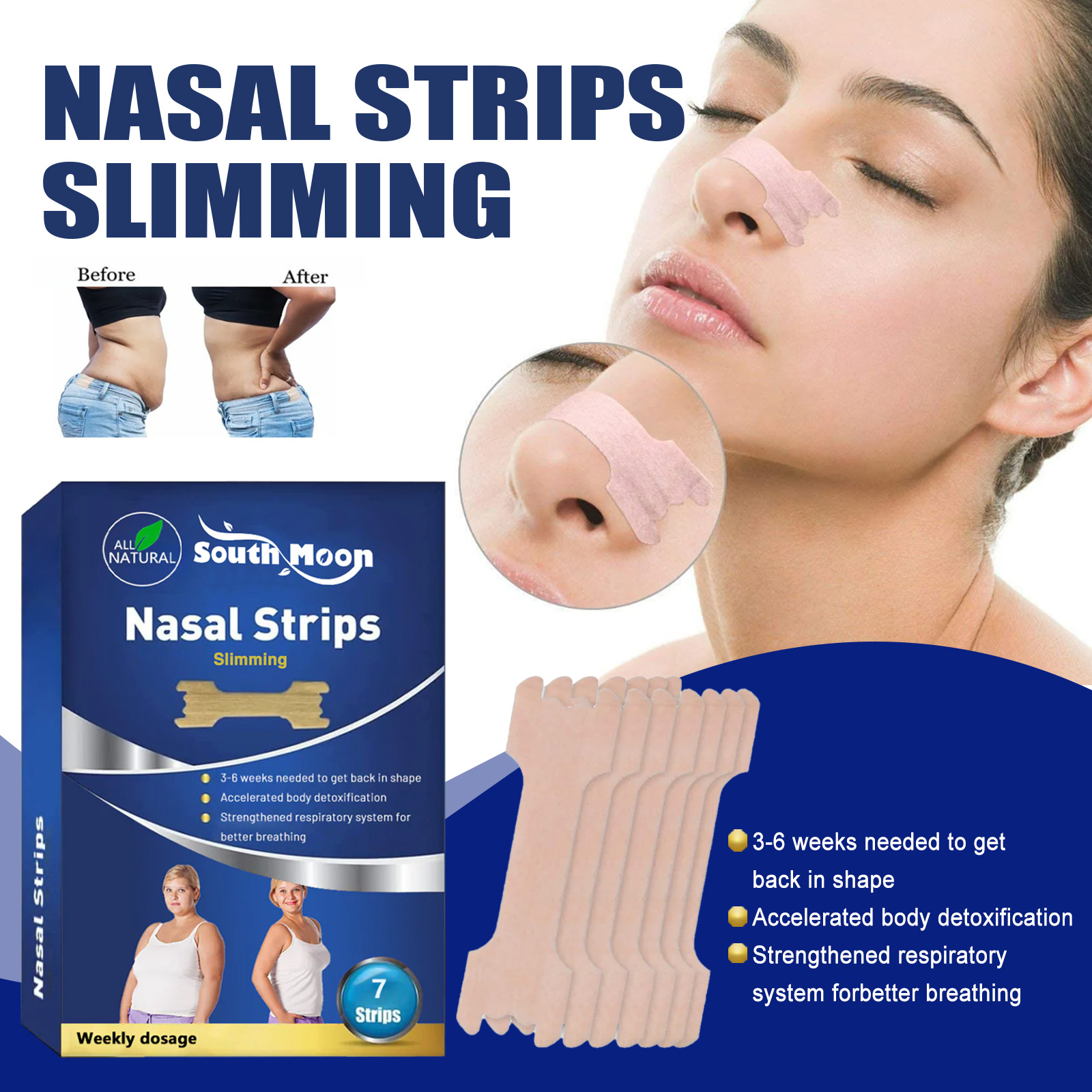 Plasture nazal modelator South Moon Body, ameliorează blocarea nazală, contracția abdominală, slăbește, readuce fermitatea și tonifiază_voghion.com