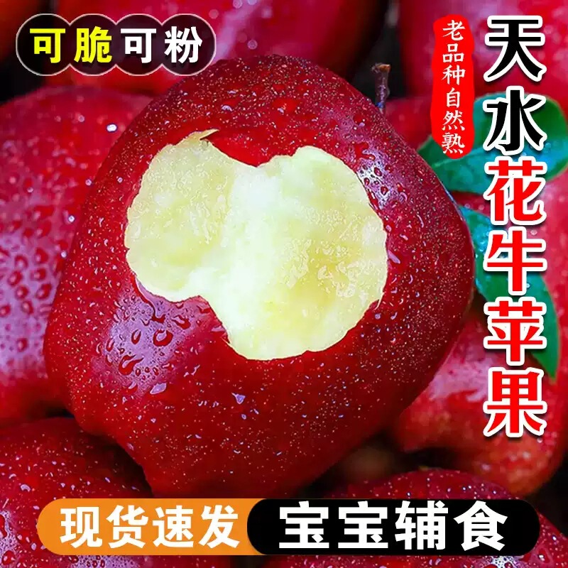 Gansu Tianshui Huaniu Apples 4.5kg Fresh Seasonal Fruit Pink Crisp Red Apples from Shaanxi for Children and Pregnant Women Gansu Tianshui Huaniu Apples 4.5kg Fresh Seasonal Fruit Pink Crisp Red Apples from Shaanxi for Children and Pregnant Women