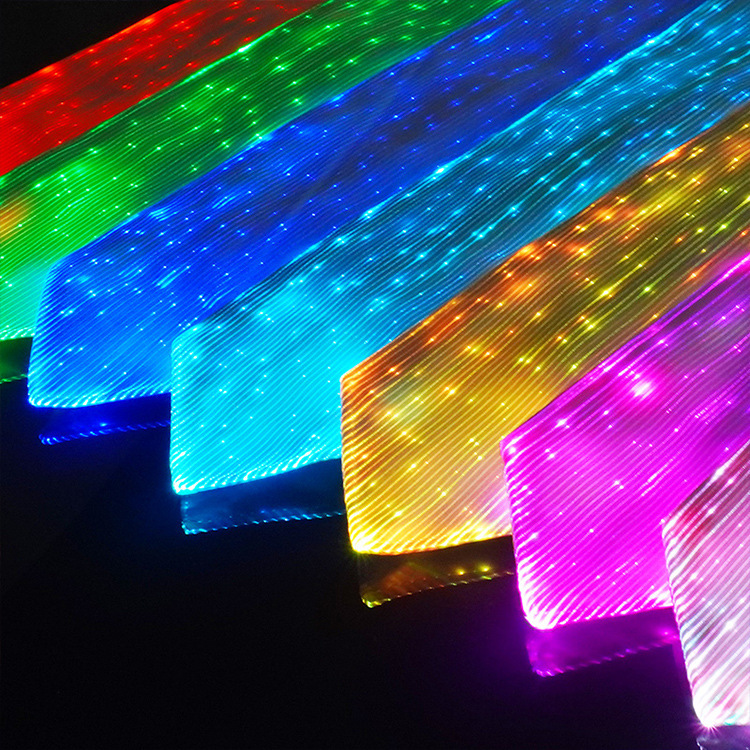 Corbata luminosa LED transfronteriza explosión de moda cool corbata multicolor Halloween espectáculo de baile corbata personalizada para hombres