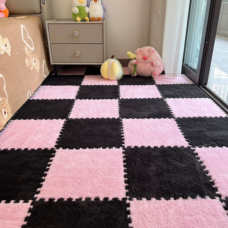 Plush carpet for bedroom, erasable floor mat from foam
