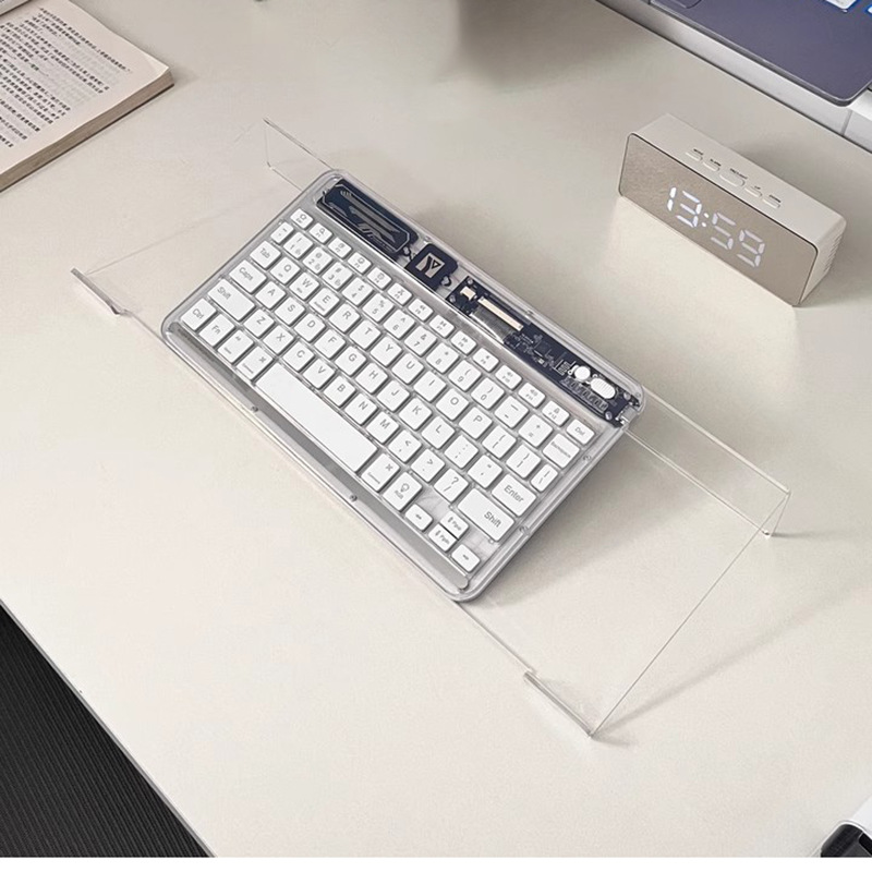 데스크탑 키보드 스탠드 아크릴 브래킷 데스크탑 노트북 높이 조절 타이핑 오피스 워크스테이션 유물