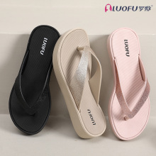 罗敷闪粉人字拖女高级感凉拖鞋厚底增高夏季外穿防滑沙滩鞋软现货