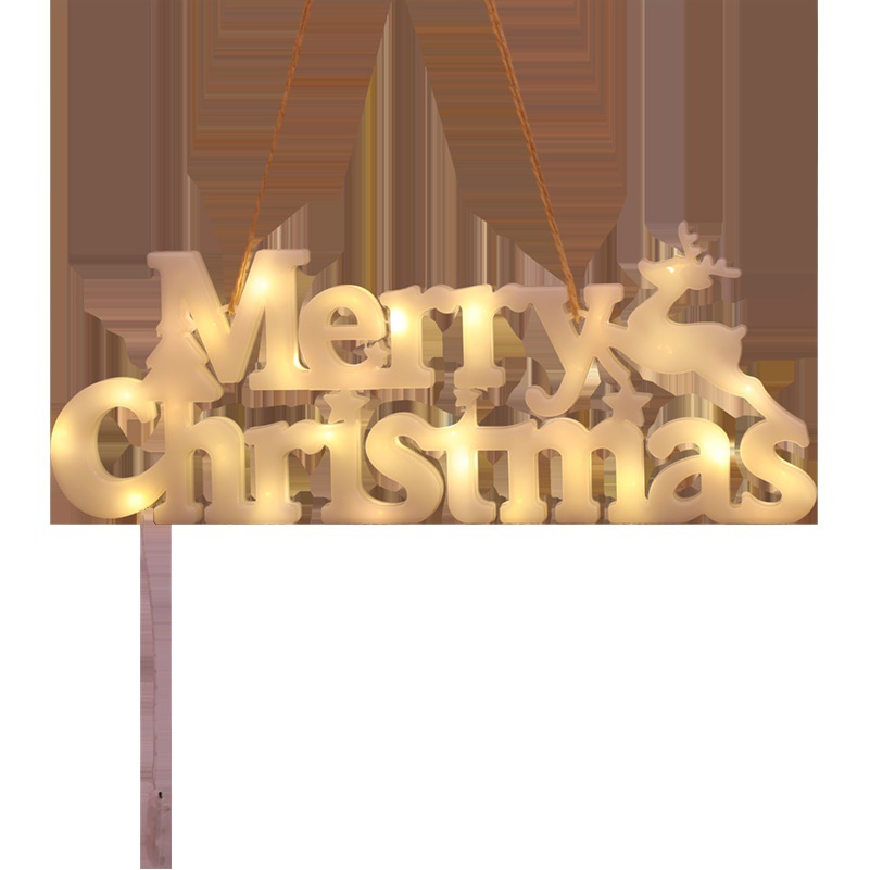 2024 decoración navideña transfronteriza guirnalda de Navidad accesorios Feliz Navidad estéreo carta Luz