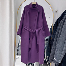 斯卡露2025新款秋冬毛呢外套中长款小个子赫本风高级感羊毛大衣