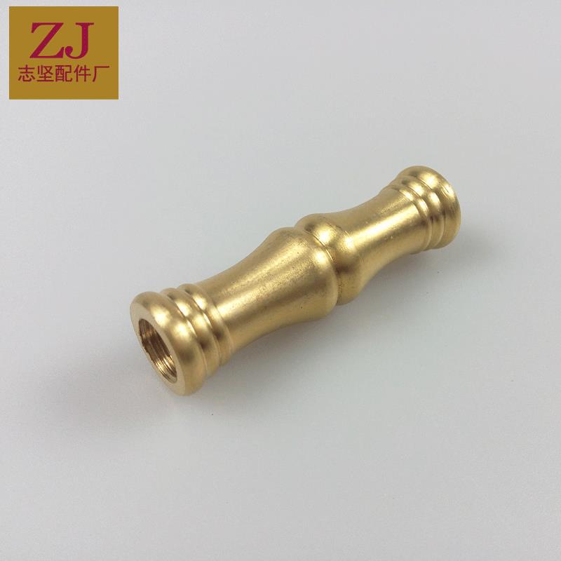纯黄铜M10内牙管豉形二通三通10.5接头竹节型连接件灯饰灯具配件
